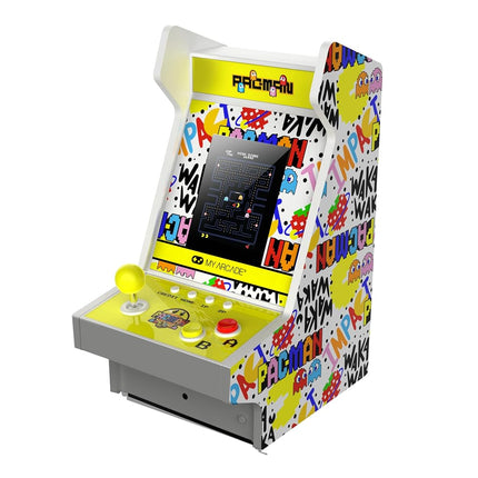 My Arcade Pac-Man 45th Anniversary Mighty Player: Pac-Man 45th Anniversary Console, Retro Games, Countertop Arcades, Illuminated Marquee, 4 Games in 1,Rechargeable Battery