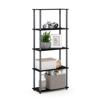 Furinno TURN-N-TUBE 5-Tier Tool-Free Corner Shelf,