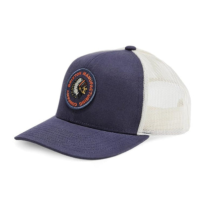 BRIXTON Hats Rival Stamp NetPlus MP Trucker Cap - Washed Navy-Off White One Size