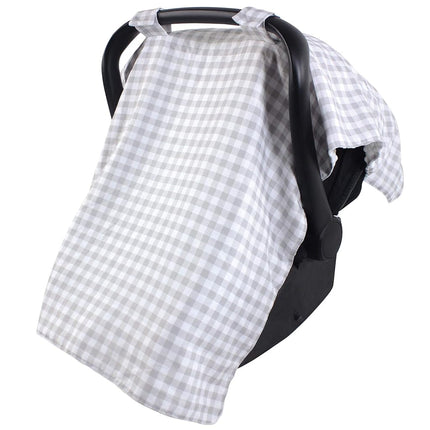 Capote réversible pour siège auto et poussette Hudson Baby unisexe, Gingham gris, Taille unique