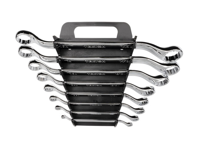 TEKTON 45-Degree Offset Box End Wrench Set with Ho