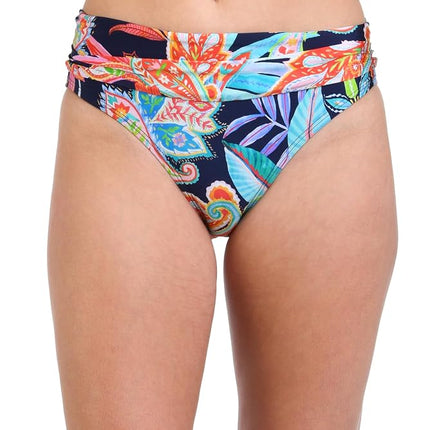 La Blanca Women's Skirted Hipster Bikini Swimsuit Bottom, Multi//Tropidelic Paisley, 16