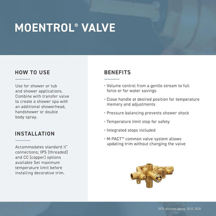 Moen T3691BN Voss Moentrol Valve Trim Faucet, Brushed Nickel