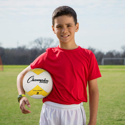 Champion Sports CH3RD Challenger Series Soccer Ball, Red, Size 3