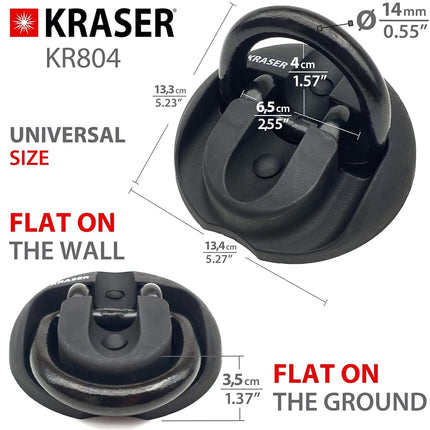 KRASER KR804 Security Anchor, Ground & Wall Anti-Theft Motorcycle Fixation Solid Lock, Swing Shackle, Hardened Steel, Bike Security Anti Theft Anchor Garage Concrete, Bicycle Chained Parking