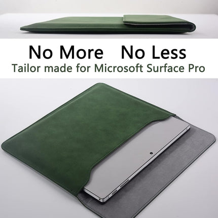 xisiciao, Surface Pro 12th 2026/11/10/9/8/7/6/5/4/Pro X Sleeve case, for Microsoft 12-12.3-13 Inch Tablet Waterproof Ultrathin Carrying Cover(Green)