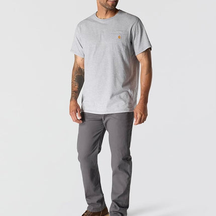 Carhartt Force Relaxed Fit Midweight Short-Sleeve Pocket T-Shirt Force - Men's Relaxed Fit Pocket T-Shirt, Grey, X-Large Tall