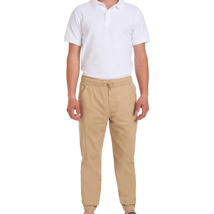 Nautica Young Men's Uniform Jogger Pant, Khaki, 28-30