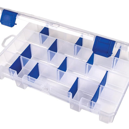Flambeau 4007 Tuff Tainer See-Through Storage Box, 6 Fixed Compartments, 10 Zerust Dividers