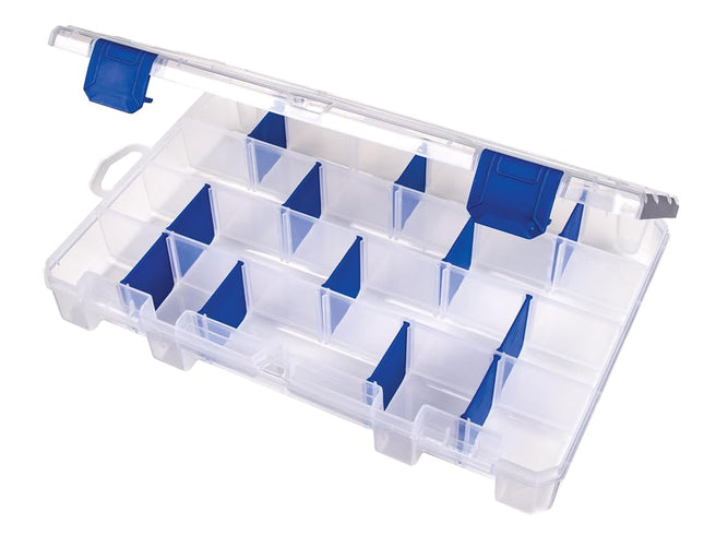 Flambeau 4007 Tuff Tainer See-Through Storage Box, 6 Fixed Compartments, 10 Zerust Dividers