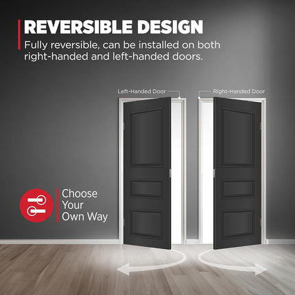 Kwikset Prava Dummy Door Handle, Single Sided Lever for Closets, French Double Doors, and Pantry, Matte Black, Non-Turning Reversible Interior Push/Pull Lever, with Microban Protection