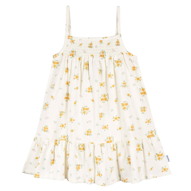 Gerber Girls Ensemble Robes Manches Courtes et Sans Manches pour Tout-Petits, Bouquets, 3T