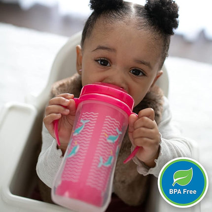 Dr. Brownâ€™s Milestones Insulated Sippy Cup with Straw and Handles - Pink - 10oz - 2-Pack - 12m+