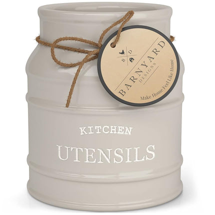 Barnyard Designs Ceramic Farmhouse Utensil Holder 