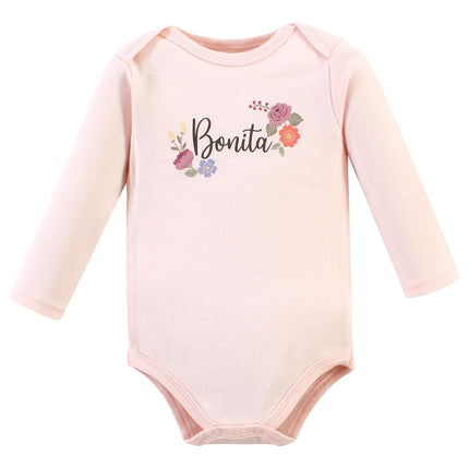 Hudson Baby Unisex Baby Unisex Baby Cotton Long-sleeve Bodysuits, Bonita, Preemie, Bonita 5 Pack, Preemie