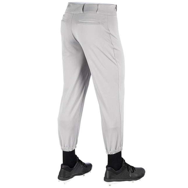 CHAMPRO Traditional Fit Triple Crown Classic Baseball Pants in Solid Color with Reinforced Sliding Areas, Gray, Medium