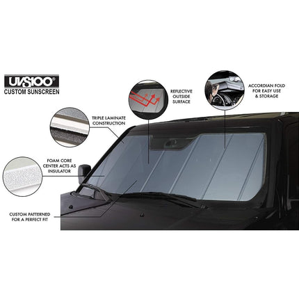 Parasol personalizado Covercraft UVS100 | UV11668BL | Compatible con modelos selectos de Honda Civic, azul metálico