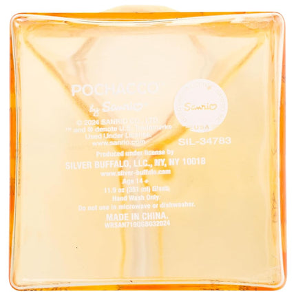 Silver Buffalo Sanrio Hello Kitty and Friends Featuring Pochacco Bananas Yellow Glass Milk Cup, 11.9 Ounces