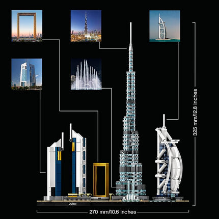 LEGO 21052 Architecture Dubai Model, Skyline Collection, Collectible Building Set