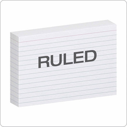 Oxford 41 (1000 PK) Ruled Index Cards, 4" x 6", White, 1,000 Cards (10 Packs of 100) (41)