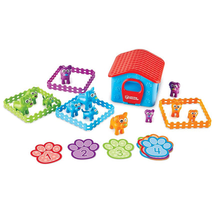 Learning Resources Sort-'Em-Up Pups, Preschool Sorting Set, Sort by Height, Weight, Colour, Number & Ear Pattern, Ages 3+