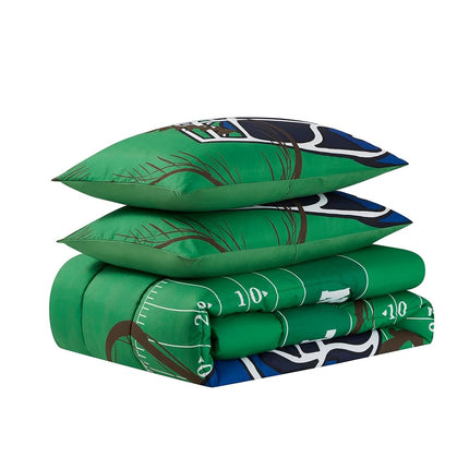 Kids Bedding Set Bed in a Bag for Boys and Girls Toddlers Printed Sheet Set and Comforter, Twin, Football