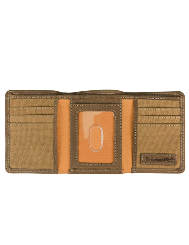 Timberland PRO Men's Leather RFID Trifold Wallet with Id Window, Wheat/Pullman, One Size