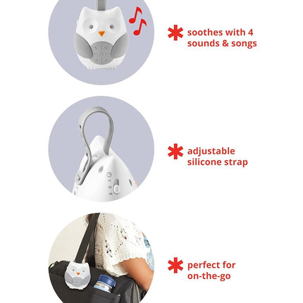 Skip Hop Stroll and Go Portable Baby Soother, Owl 1 Count (Pack of 1),Multicolour,186025
