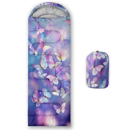 QOOMO Color Butterfly Waterproof Sleeping Bags for