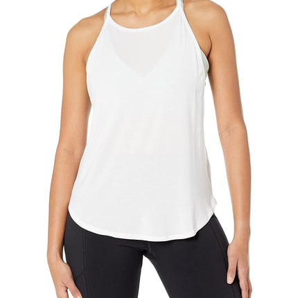 prAna Women's Foundation Slit Back Tank, White, L