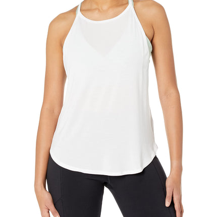 prAna Women's Foundation Slit Back Tank, White, L