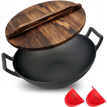 Nutrichef Pre-Seasoned Cast Iron Pan-5.5L Heavy Du