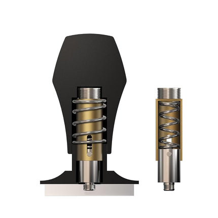 Prensador de Café Normcore V4 de 53.3mm - Prensador con Resorte – Prensador de Espresso para Barista con Resortes de Repuesto de 15lb / 25lb / 30lbs - Mango y Soporte de Aluminio Anodizado - Base Plana