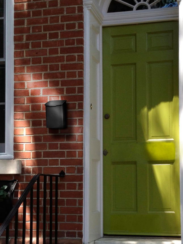 ARCHITECTURAL MAILBOXES 2681B Black Marina Wall Mount Mailbox, S