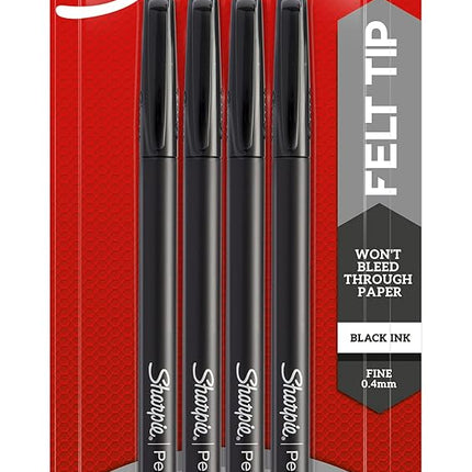 SHARPIE Wraps Pen, Fine Point, 4-Pack, Black (1924213)