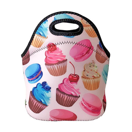 Wrapables A70824c Insulated Neoprene Reusable Lunch Bags, One Size, Sweet Desserts