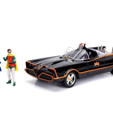 Jada 98625 - BATMOBILE DieCast Model Car from Classic TV Series with Figures Batman and Robin