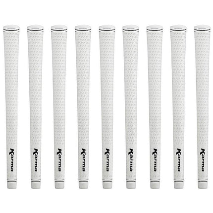 Karma Velour White Midsize (+1/32") Golf Grips for