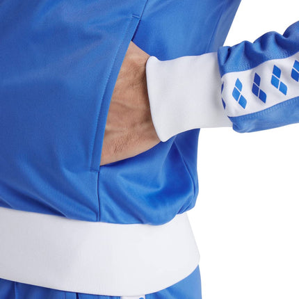 ARENA Men's Team Relax IV Track Jacket Front Zip Side Pockets Warm-Up Top Lightweight Athletic Retro Cool Bomber Jacket