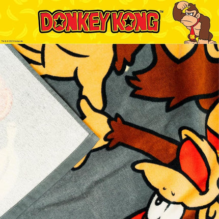 Franco Collectibles Nintendo Donkey Kong Gaming Soft Cotton Bath/Pool/Beach Towel, 60 in x 30 in, (100% Officially Licensed Product)