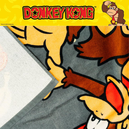 Franco Collectibles Nintendo Donkey Kong Gaming Soft Cotton Bath/Pool/Beach Towel, 60 in x 30 in, (100% Officially Licensed Product)