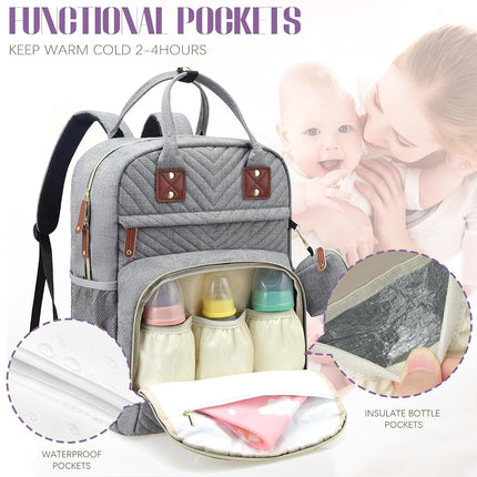 Tuwubi Diaper Bag Backpack, Baby Essentials Travel Tote Bag