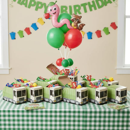 Fun Express 7" x 4 1/4" Garbage Critters Garbage Truck Favor Boxes - 12 Piece