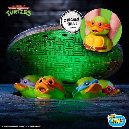 TUBBZ: TMNT - Michelangelo Mini Rubber Duck Collectable Toy 5 cm