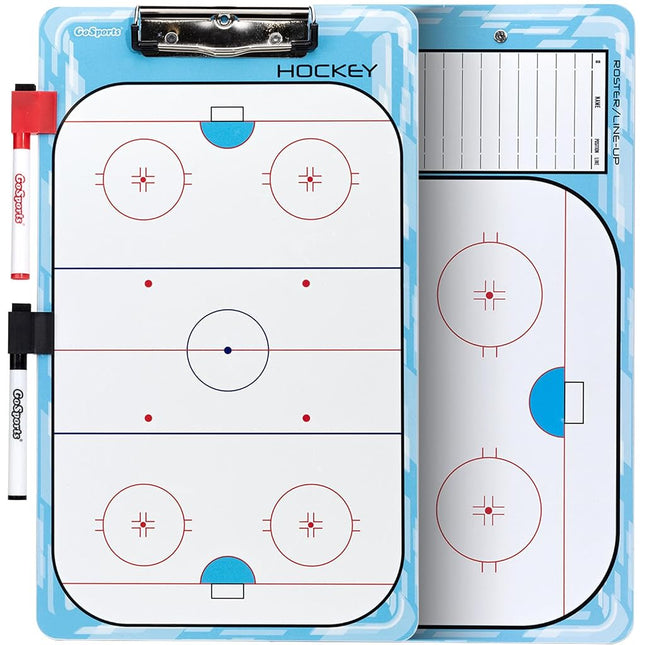 GoSports Hockey Coaches Boards - 2 Sided Premium Dry Erase Clipboards
