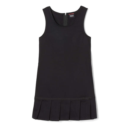 Vestido sin mangas plisado con lazo de French Toast para niña, Negro, 12