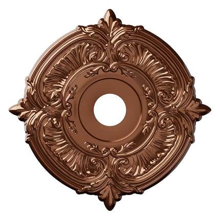 19"OD x 3 1/2"ID x 1"P Attica Thermoformed PVC Ceiling Medallion (Fits Canopies up to 6 3/4"), Bright Coat Dark Bronze
