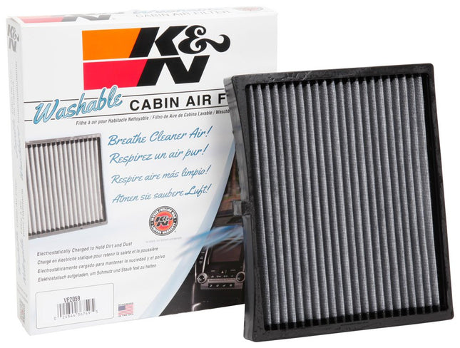 K&N LIFETIME Cabin Air Filter: Premium, Washable, 