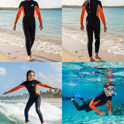 Gogokids Wetsuit Kids, Children 2.5mm Neoprene Thermal Swimsuit with UV 50+ Protection, Full Length One Piece for Ages 2-10 Boys & Girls Swimming, Surfing, Diving, Snorkeling