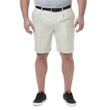 Haggar Men's Cool 18 Pro Straight Fit Pleated Fron